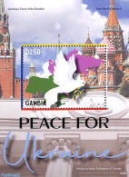 Gambia 2022 Peace For Ukraine S/s, Mint NH, History - Nature - Peace - Birds - Gambie (...-1964)
