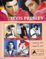 Gambia 2022 Elvis Presley 5v M/s, Mint NH, Performance Art - Elvis Presley - Music - Popular Music - Elvis Presley