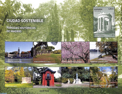 Spain 2023 Historical Parks Of Madrid  S/s, Mint NH, Nature - Gardens - Nuevos