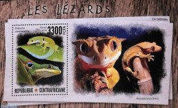 Central Africa 2019 Lizards S/s, Mint NH, Nature - Reptiles - Central African Republic