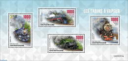 Central Africa 2023 Steam Trains, Mint NH, Transport - Railways - Trenes