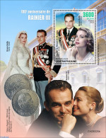 Central Africa 2023 Rainier III, Mint NH, Performance Art - Various - Movie Stars - Money On Stamps - Schauspieler