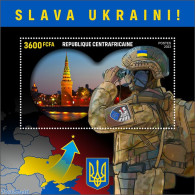 Central Africa 2023 Slava Ukraini, Mint NH, History - Militarism - Militares