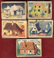 ** LOT  5  BOITES  REGIONS  De  FRANCE ** - Matchbox Labels