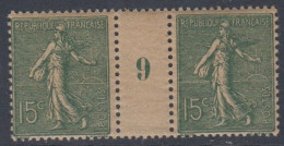 Semeuse N° 130c Paire Millésime 9 GC  * * - Millesimes