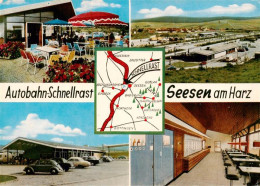 73888942 Seesen Harz Autobahn Schnellrast Freiterrase Gastraum Panorama Seesen H - Seesen