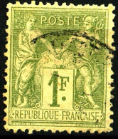 82 - 1F Sage Type II (N/U) - Oblitéré - TB - 1876-1898 Sage (Tipo II)