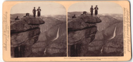 Stereo-Fotografie Strohmeyer & Wyman, New York, Ansicht Yosemite, Galcier Point, Am Gletscher Punkt Im Park  - Stereoscopic
