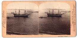 Stereo-Fotografie J. F. Jarvis, Washington D.C., Ansicht Cork, Segelschiff Im Hafen Von Cork, Cork Harbor  - Stereoscopic