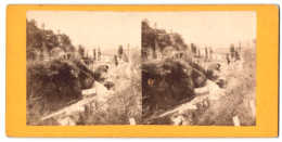 Stereo-Fotografie Unbekannter Fotograf, Ansicht Luxemburg, Talpartie Mit Blick Auf Eine Alte Brücke  - Stereoscoop