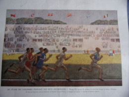 Planche Couleur 1925 Tiree De L Illustration Au Stade De Colombes Pendant Les Jeux Olympiques Passage Groupe Coureurs De - Otros & Sin Clasificación