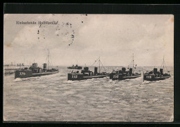 AK Einlaufende Halbflottille, Torpedoboote 114, 115, 116, 118  - Guerra