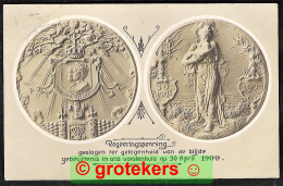 REGEERINGSPENNING Ter Gelegenheid Geboorte Prinses Juliana 1909 - Autres & Non Classés