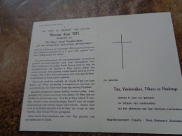 Doodsprentje/Bidprentje  Anna TUTS   Halmaal 1900-1968  (Echtg Jozef Vandereijken) - Religione & Esoterismo