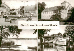 73888469 Storkow Mark Stadtplatz Schloss Seepartie Fahrgastschiff Storkow Mark - Storkow
