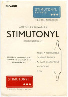 Buvard  13.4 X 20 Laboratoire Toraude  Reconstituant Stimutonyl  Bleu Et Rouge - Produits Pharmaceutiques