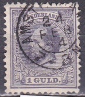1872 Koning Willem III  1 Gulden Violet NVPH 28 - Oblitérés