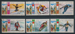 6 Timbres Oblitérés JEUX OLYMPIQUES SAPPORO 1972 (X-4) INNSBRUCK 1976 Etat Comorien  Comores - Autres & Non Classés