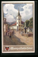 AK Deutscher Schulverein Nr. 212: Gumpoldskirchen, Strassenpartie Im Ortskern  - Guerra 1914-18