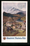 Künstler-AK Wienerbruck A. Ötscher, Ortsansicht Mit Bergpanorama, Deutscher Schulverein  - Guerre 1914-18