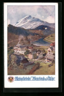 Künstler-AK Wienerbruck A. Ötscher, Ortsansicht Mit Bergpanorama, Deutscher Schulverein  - Guerra 1914-18