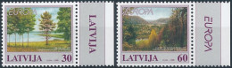 Mi 496-497 ** MNH / CEPT Europa, Nature Reserves, Krustkalni, Gauja - Lettonia