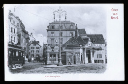 14445 - SUISSE - GRUSS Aus BASEL - Barfüsserplatz  - Dos Non Divisé - Basilea