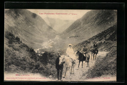 CPA Luchon, Caravane De Touristes Montant Au Lac D`Oo  - Luchon