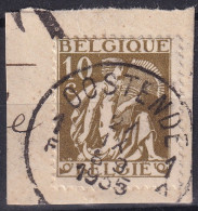 Timbre Belge CACHET OOSTENDE 1F - Usados