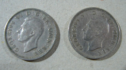 Monnaie.18. Georges VI, One Shilling 1948 Et 1950 - I. 1 Shilling