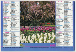 Calendrier Grand Format 1994  OLLER Jardins De Fleurs Aux< Pays Bas  Et Forêt D'automne    Code Postaux Des Principales* - Big : 1991-00