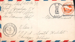 USA ETATS UNIS ENTIER LETTRE US NAVY PASSEE PAR LA CENSURE 1944 - Briefe U. Dokumente