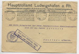 GERMANY LETTRE COVER BRIEF FREI DURCH MECANIQUE SUDDEUTICHE CARTENBAU LUDWIGSHAFEN 28.7.1925 TO NEUSTADT - Brieven En Documenten