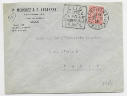 N° 199 LETTRE DAGUIN LILLE VISITEZ SA FOIRE LILLE SAINT MARTIN 30.9.1929 NORD - Maschinenstempel (Werbestempel)