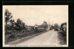 CPA Notre-Dame-de-Monts, L`avenue De La Plage Vers Les Moulins Et Le Village  - Other & Unclassified