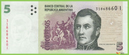 Voyo ARGENTINA 5 Pesos ND/2012 P353b(1) B406e I UNC - Argentine