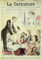 La Caricature 1882 N°119 Mariage Dot Robida Heure Du Patissier Saro - Revistas - Antes 1900