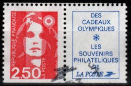 FRANCE - YT N° 2715aa "MARIANNE DU BICENTENAIRE" 2,50 F + Logo, Oblitéré Bas Prix. SEULE PROPOSITION Sur DELCAMPE. - 1989-1996 Maríanne Du Bicentenaire