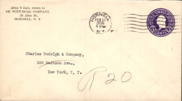 USA ETATS UNIS ENTIER LETTRE DE HORNELL 1936 - Storia Postale