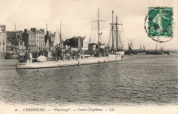 TRANSPORTS - Bateaux - Guerre - Cherbourg - "Flamberge" - Contre Torpilleur - L L - Carte Postale Ancienne - Warships