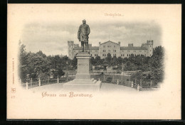 AK Bernburg, Der Carlsplatz Mit Bismarck-Denkmal  - Bernburg (Saale)