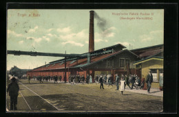 AK Essen A. Ruhr, Kruppsche Fabrik Portier II, Bandagen-Werkstätte  - Essen