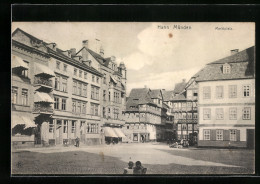 AK Hann.-Münden, Marktplatz Mit Restaurant  - Hannoversch Muenden