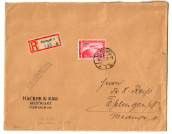 DR:MiNr. 496 EF, Einschreiben Stuttgart 1933 - Storia Postale