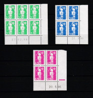 Série Complète De Coins Datés 3 Timbres  France 1996 Neuf** MNH Marianne De BRIAT 3005 3006 3007 - 1990-1999