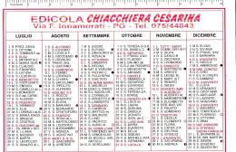 Calendarietto - Edicola Chiacchiera Cesarina - Perugia - Anno 1999 - Small : 1991-00