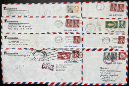 LOT DE 8 ENVELOPPES USA ETATS UNIS / NEW YORK / 1963 / LOT N°504 - Lettres & Documents