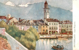 13831072 Locarno Lago Maggiore TI Ortsmotiv Aquarell  - Sonstige & Ohne Zuordnung