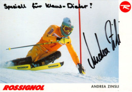 2) Autogramm AK Ski Alpin Andrea Zinsli Schweiz Chur Region Plessur Kanton Graubünden Madrisa Klosters Olympia Suisse - Autogramme