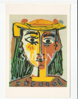 Postal Picasso, Museo Picasso Barcelona Impresa En Italia 1991 Mujer Con Sombrero/Carte Postale Picasso Femme Au Chapeau - Pintura & Cuadros